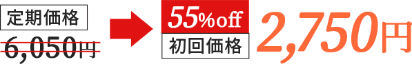 定期価格6,050円→初回価格55%offで2,750円