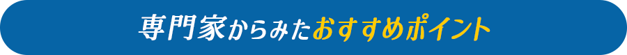 専門家からみたおすすめポイント